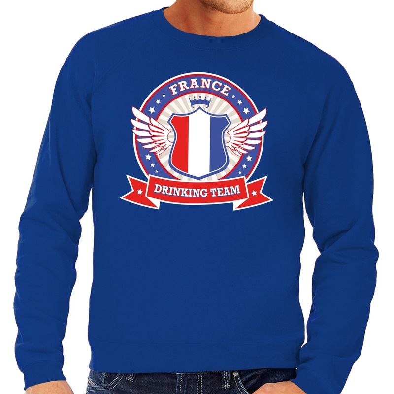 France drinking team sweater blauw heren Top Merken Winkel